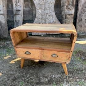 Small TV Stand with 2 Draws Round