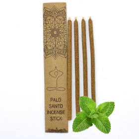 3x Set of 4 Palo Santo Large Incense Sticks - Peppermint