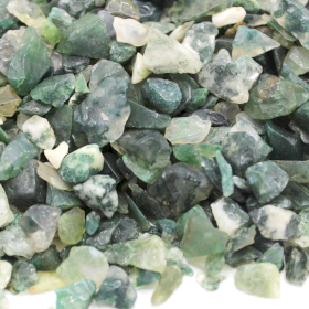 Moss Agate Gemstone Chips Bulk - 1KG