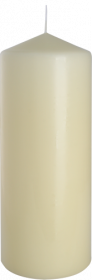 6x Pillar Candle 80x200mm - Ivory