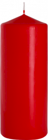 6x Pillar Candle 80x200mm - Red