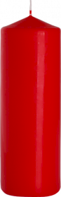 6x Pillar Candle 80x250mm - Red