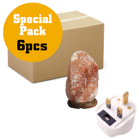 6x Salt Lamp 3-5kg BULK UK-Plug