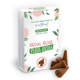 6x Plant Based Backflow Incense Cones - Regal Rose