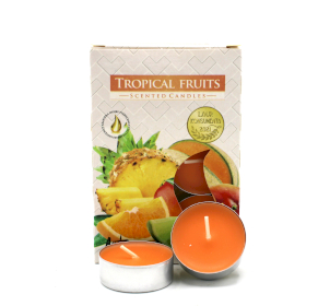 12x Set of 6 Scented Tealights - Tropical Fruit