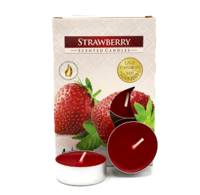 12x Set of 6 Scented Tealights - Strawberry