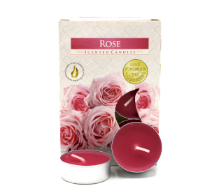 12x Set of 6 Scented Tealights - Rose