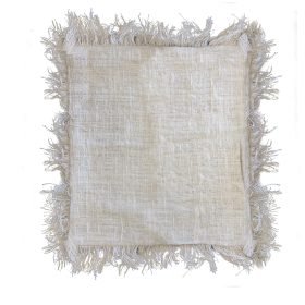 4x Linen Cushion 60x60cm with fringe