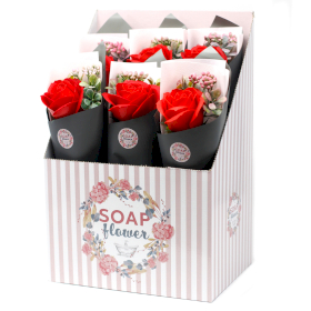 6x Soap Flower - Rose Bouquet