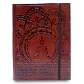 Medium Notebook with strap - Tibetan Mandala