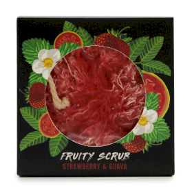 4x Fruity Scrub Soap on a Rope - Strawberry and Guava
