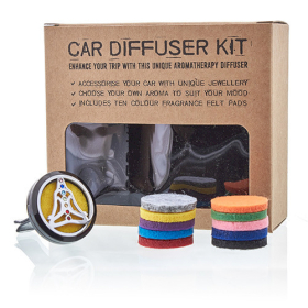 Car Diffuser Kit - Pewter Yoga Chakra - 30mm