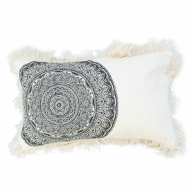 Traditional Mandala  Cushion - 30x50cm - black