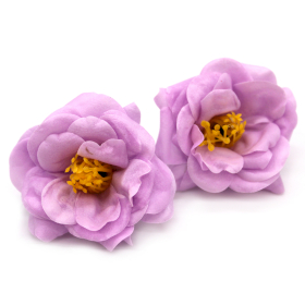 36x Craft Soap Flower - Camellia - Light Purple