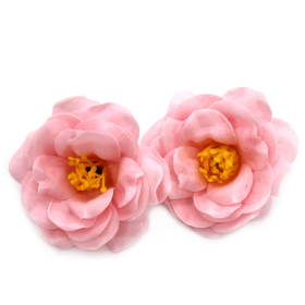 36x Craft Soap Flower - Camellia - Light Pink