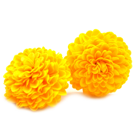 28x Craft Soap Flower - Small Chrysanthemum - Yellow