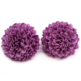 28x Craft Soap Flower - Small Chrysanthemum - Purple