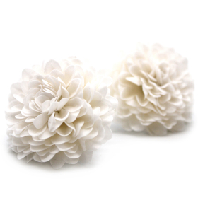 28x Craft Soap Flower - Small Chrysanthemum - White