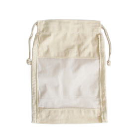 10x Med Cotton Window Pouch - 21x15cm