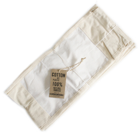 10x Long Cotton Window Pouch - 35x15cm