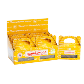 6x Box of 6 - Satya Sandal Wood Backflow Dhoop Cone