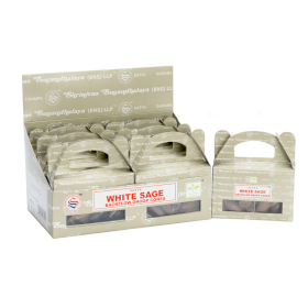 6x Box of 6 - Satya White Sage Backflow Dhoop Cone