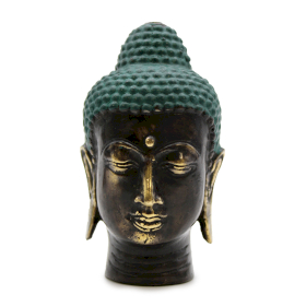 Small Antique Brass Buddha Head