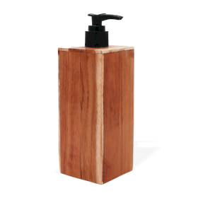 6x Natural Teakwood Soap Dispencer - Square