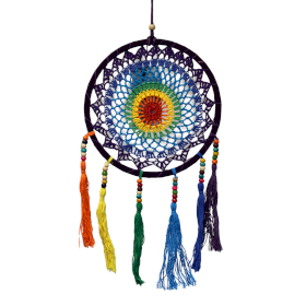 Small Dreamcatcher (22x56cm) - Vivid Rainbow