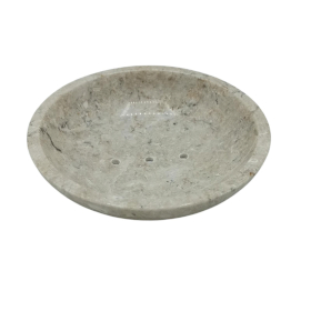 Round Honey Marble Rounded Soap Dish