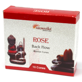 12x Aromatica Backflow Incense Cones - Rose