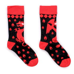 3x Hop Hare Bamboo Socks (36-41) - Red Dragons