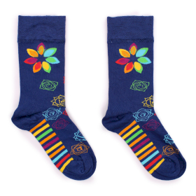 3x Hop Hare Bamboo Socks (36-41) - Rainbow Chakra