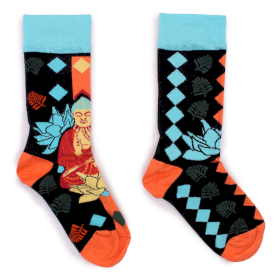 3x Hop Hare Bamboo Socks (36-41) - Blue Buddha & Lotus 