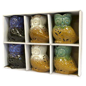 6x Classic Rustic Oil Burner - Owl Side-on (assorted)