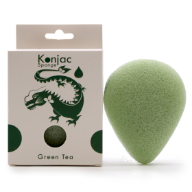 6x Teardrop Konjac Sponge - Green Tea - Protective