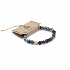 3x Faceted Gemstone Bracelet - Magnetic Rainbow