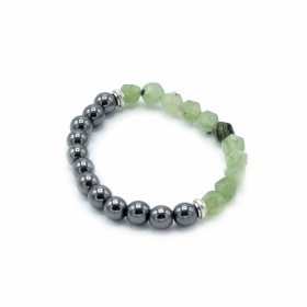 3x Faceted Gemstone Bracelet - Magnetic Jade