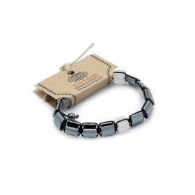 3x Magnetic Hematite Shamballa Bracelet -  Rose Cuboids