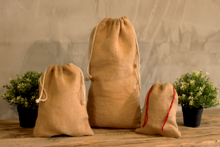 10x Small Jute Sack - 180x220mm