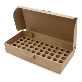 10x Brown Box with Tray for 50 Essential Oil 10ml Bottles