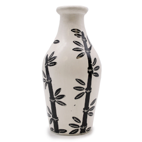 Bamboo Motif Shaped Vase - Natural