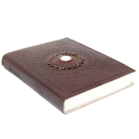 Leather Moonstone Notebook (17x12 cm)