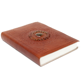 Leather Tigereye Notebook (17x12 cm)