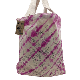 Tye-Dye Cotton Bag (6oz) - 38x42x12cm - Pretty Face - Magento - Natural Handle