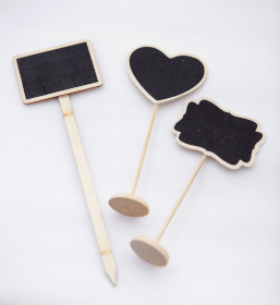 12x Mini Blackboard Shaped on Stand