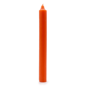 100x Bulk Solid Colour Dinner Candles - Rustic Orange - Pack of 100