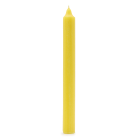 100x Bulk Solid Colour Dinner Candles - Rustic Lemon - Pack of 100