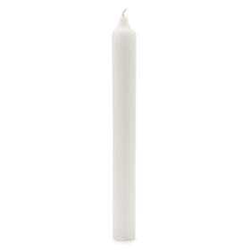 100x Bulk Solid Colour Dinner Candles - Rustic White - Pack of 100