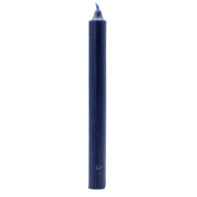 100x Bulk Solid Colour Dinner Candles - Rustic Navy - Pack of 100